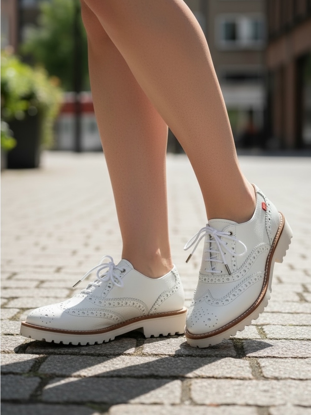 Marc Joseph New York Central Park West Off White Leather Oxford Brogue 5.5 New